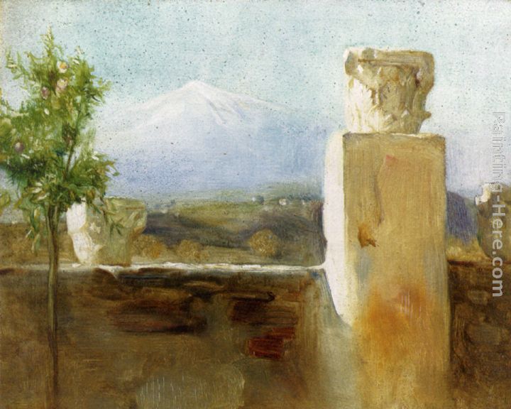 Mount Etna From Taormina painting - Arthur Hacker Mount Etna From Taormina art painting